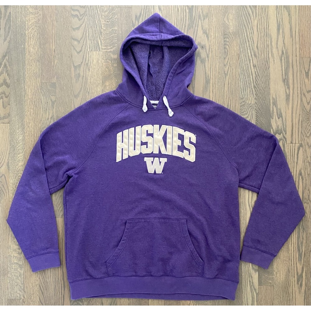 Washington Huskies Hoodie Purple Gold UW Sweatshirt Embroidered Size 2XL Men